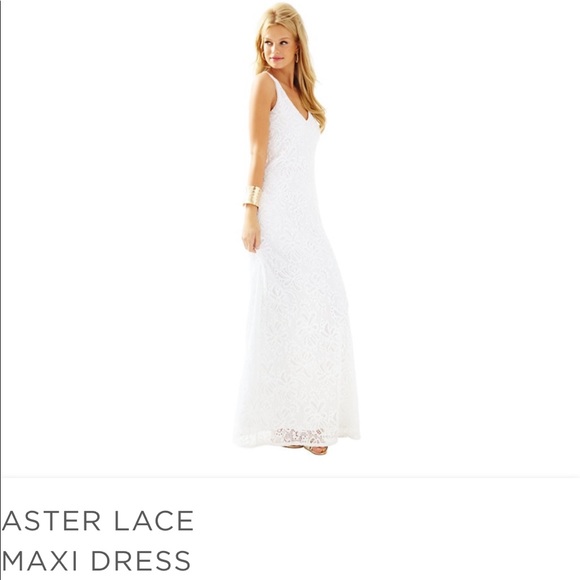 Lilly Pulitzer Dresses & Skirts - Lilly Pulitzer Aster white lace maxi
